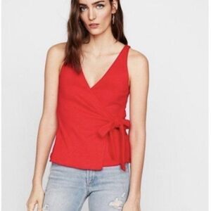 Express Ribbed Wrap Tank Top